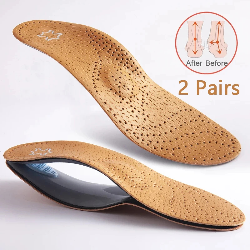 The Sneaker Care - 2Pairs Unisex Leather Orthopedic Insole Orthotic