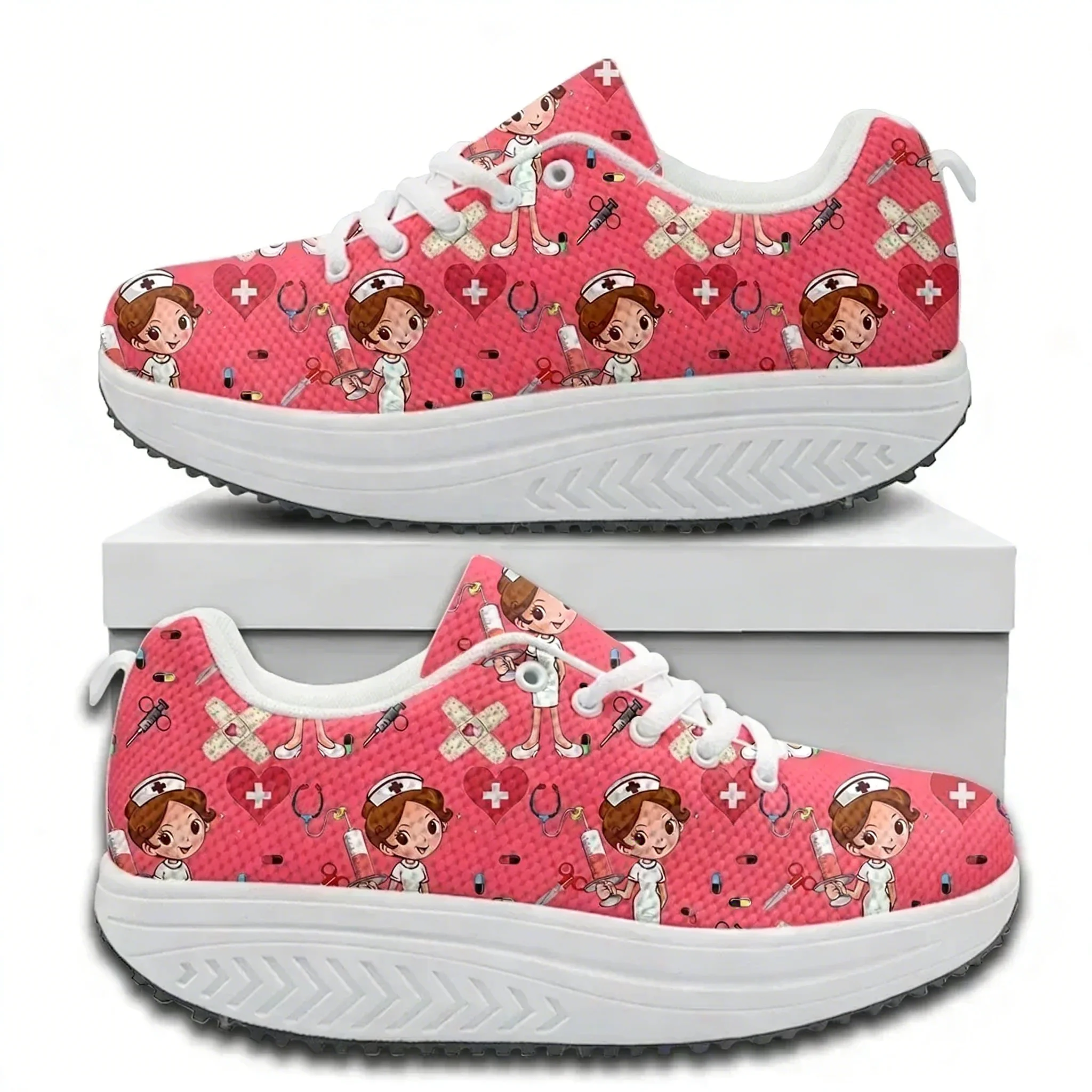 The Sneaker Care - Comfort Lace-up Platform Sneakers Medical Care